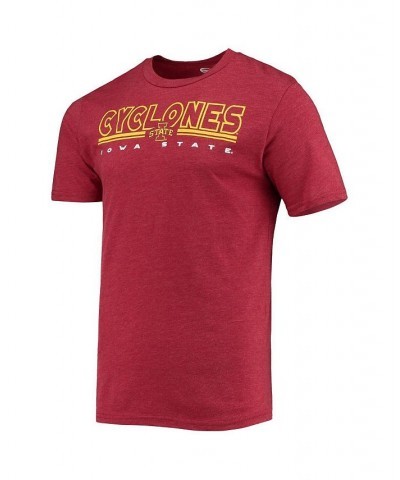 Men's Heathered Charcoal, Cardinal Iowa State Cyclones Meter T-shirt and Pants Sleep Set $28.70 Pajama