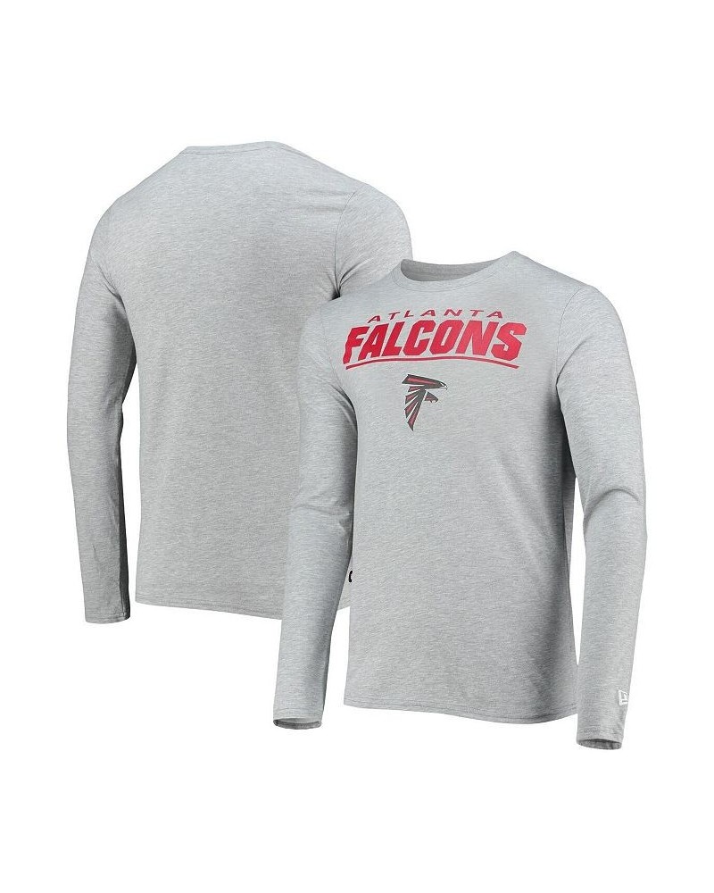 Men's Heathered Gray Atlanta Falcons Combine Authentic Stated Long Sleeve T-shirt $22.05 T-Shirts