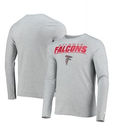 Men's Heathered Gray Atlanta Falcons Combine Authentic Stated Long Sleeve T-shirt $22.05 T-Shirts