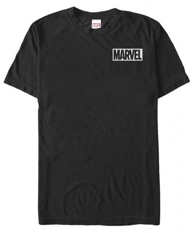 Marvel Men's Comic Logo Simple White Box Short Sleeve T-Shirt Royal Blue $14.35 T-Shirts