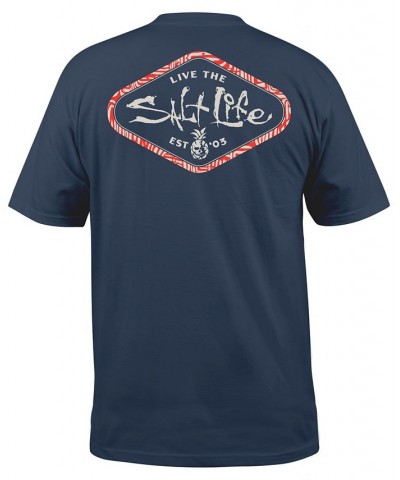 Men's Salt Life Simply Salty Graphic Short-Sleeve T-Shirt Blue $19.38 T-Shirts