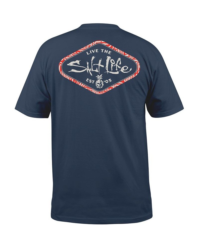 Men's Salt Life Simply Salty Graphic Short-Sleeve T-Shirt Blue $19.38 T-Shirts