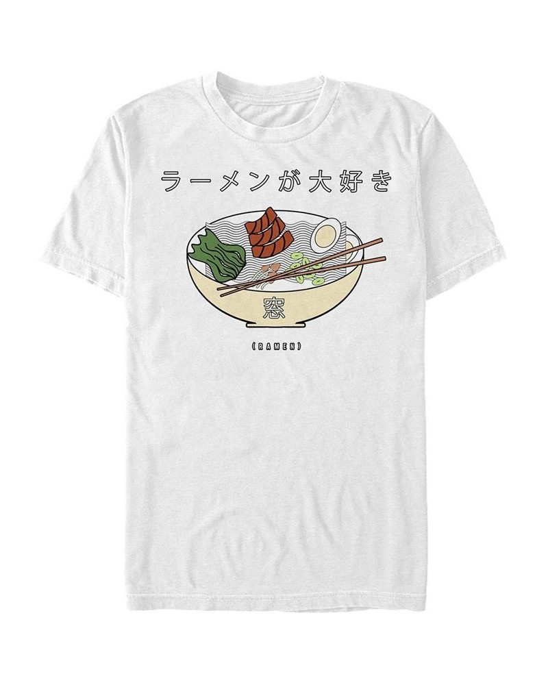 Men's Love Ramen Short Sleeve Crew T-shirt White $14.70 T-Shirts