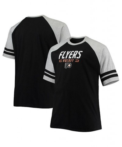 Men's Black Philadelphia Flyers Big and Tall Raglan T-shirt $21.59 T-Shirts