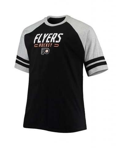 Men's Black Philadelphia Flyers Big and Tall Raglan T-shirt $21.59 T-Shirts