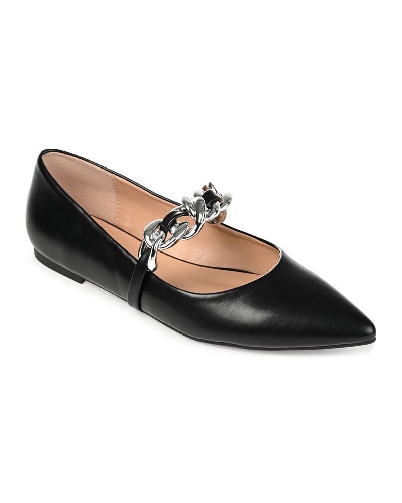 Women's Metinaa Chain Flat Black $44.10 Shoes