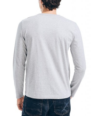 Men's J-Class Logo Classic-Fit Crew Long-Sleeve T-Shirt Grey Heather $16.10 T-Shirts