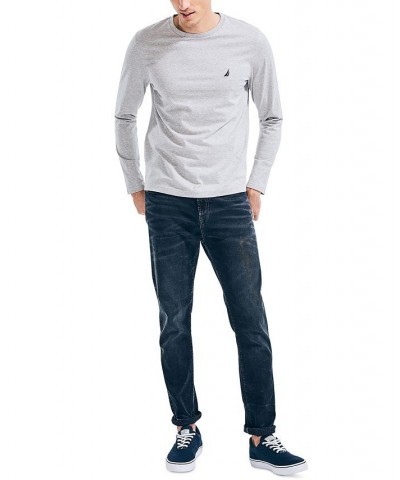 Men's J-Class Logo Classic-Fit Crew Long-Sleeve T-Shirt Grey Heather $16.10 T-Shirts