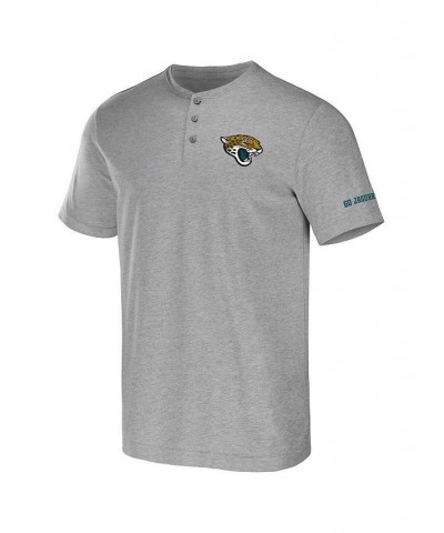 Men's NFL x Darius Rucker Collection by Heather Gray Jacksonville Jaguars Henley T-shirt $19.80 T-Shirts