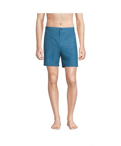 Men's Big Lined 7" Hybrid Swim Shorts Blue $33.58 Swimsuits