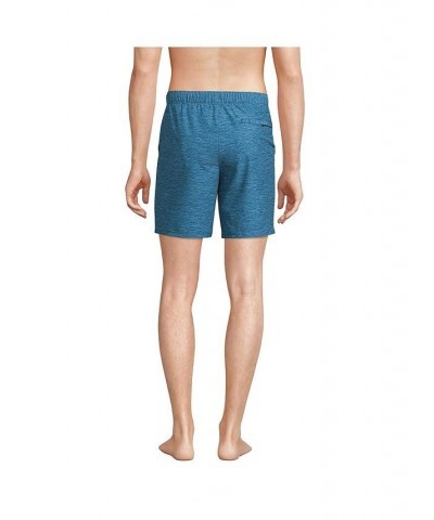 Men's Big Lined 7" Hybrid Swim Shorts Blue $33.58 Swimsuits