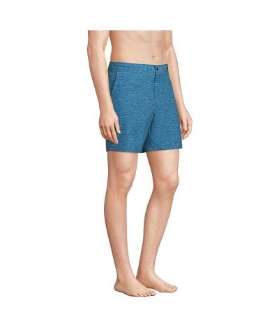 Men's Big Lined 7" Hybrid Swim Shorts Blue $33.58 Swimsuits