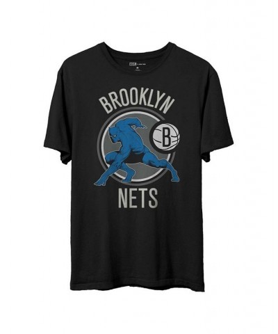 Men's Black Brooklyn Nets NBA x Marvel T-shirt $22.50 T-Shirts