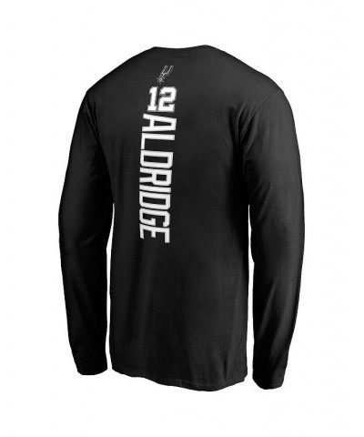 Men's Branded LaMarcus Aldridge Black San Antonio Spurs Backer Name and Number Long Sleeve T-shirt $20.15 T-Shirts