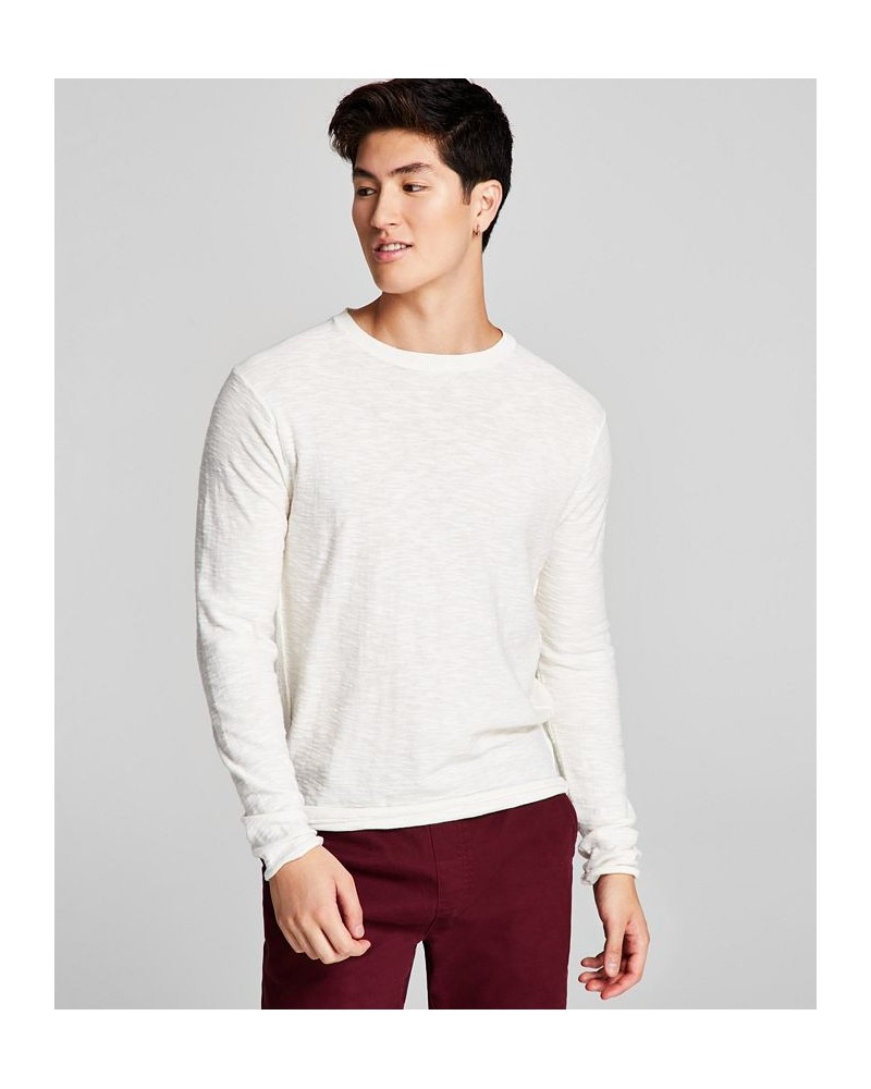 Men's Crewneck Solid Knit Sweater Tan/Beige $12.28 Sweaters