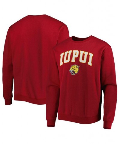 Men's Cardinal IUPUI Jaguars Arch Over Logo Pullover Sweatshirt $27.49 Sweatshirt