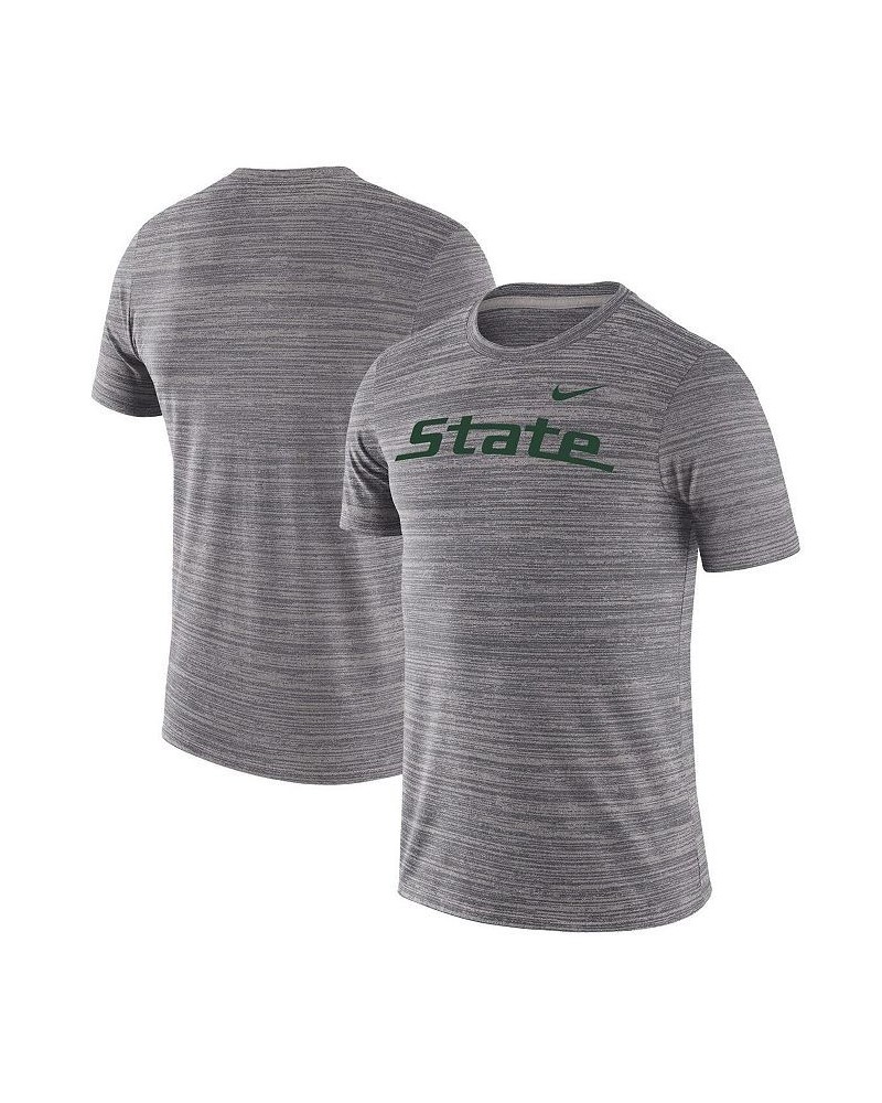 Men's Charcoal Michigan State Spartans Big and Tall Velocity Space Dye Performance T-shirt $32.44 T-Shirts