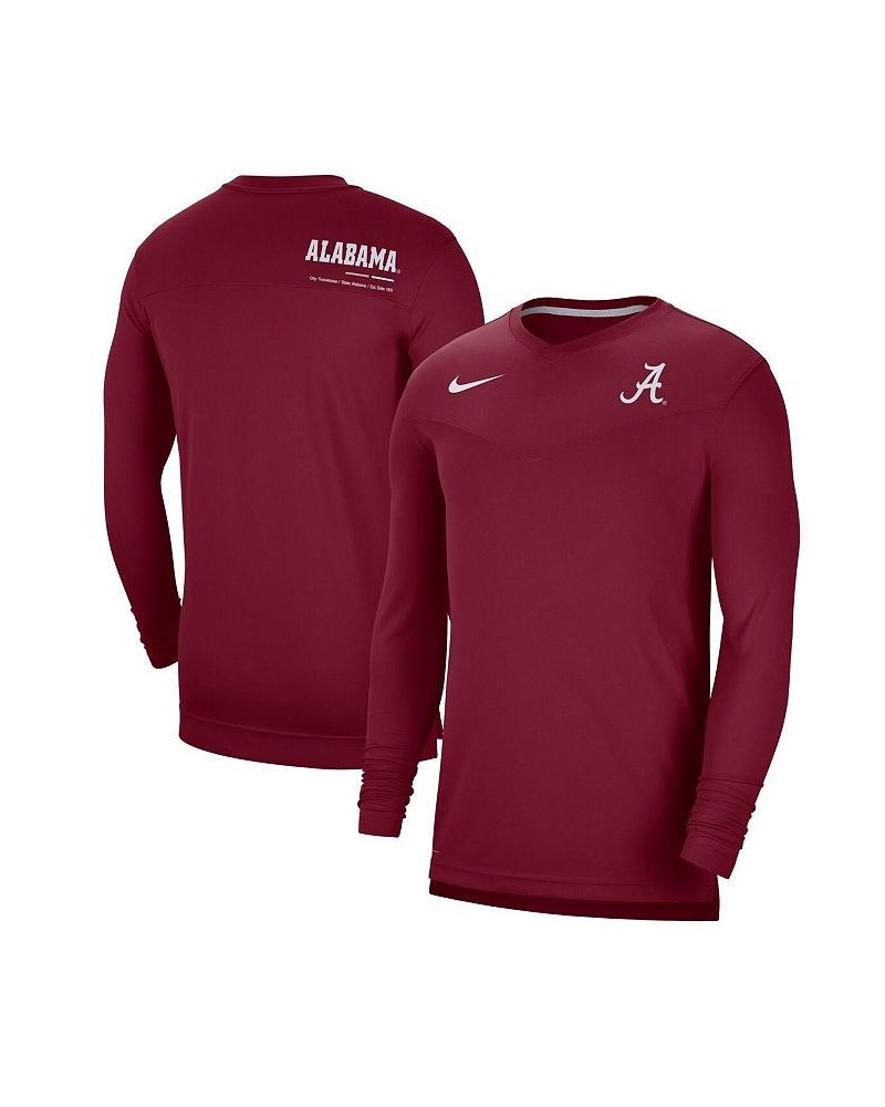 Men's Crimson Alabama Crimson Tide 2022 Coach Performance Long Sleeve V-Neck T-shirt $35.74 T-Shirts