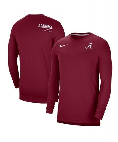 Men's Crimson Alabama Crimson Tide 2022 Coach Performance Long Sleeve V-Neck T-shirt $35.74 T-Shirts