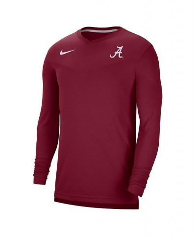 Men's Crimson Alabama Crimson Tide 2022 Coach Performance Long Sleeve V-Neck T-shirt $35.74 T-Shirts