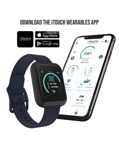 Air 3 Unisex Heart Rate Black Strap Smart Watch 40mm $37.79 Watches