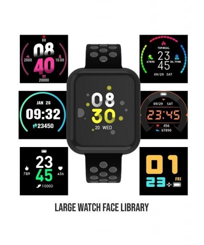 Air 3 Unisex Heart Rate Black Strap Smart Watch 40mm $37.79 Watches