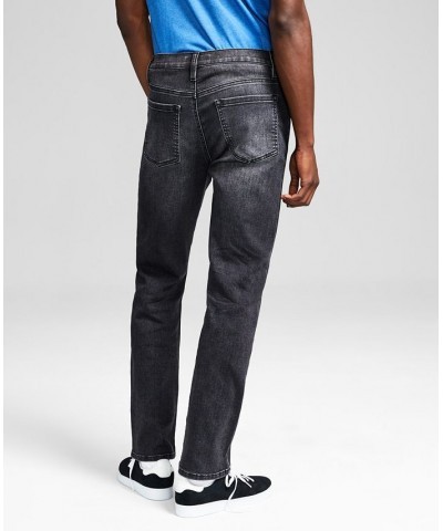 Men's Straight-Fit Stretch Jeans Gray $17.84 Jeans