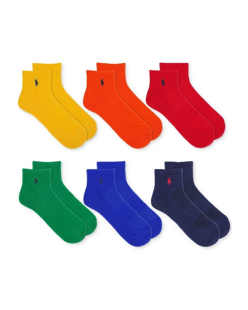 Men's 6-Pk. Performance Colorful Quarter Socks Multi $21.44 Socks