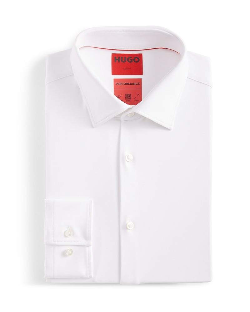 by Hugo Boss Men's Slim Fit Stretch White Dress Shirt White $64.86 Dress Shirts